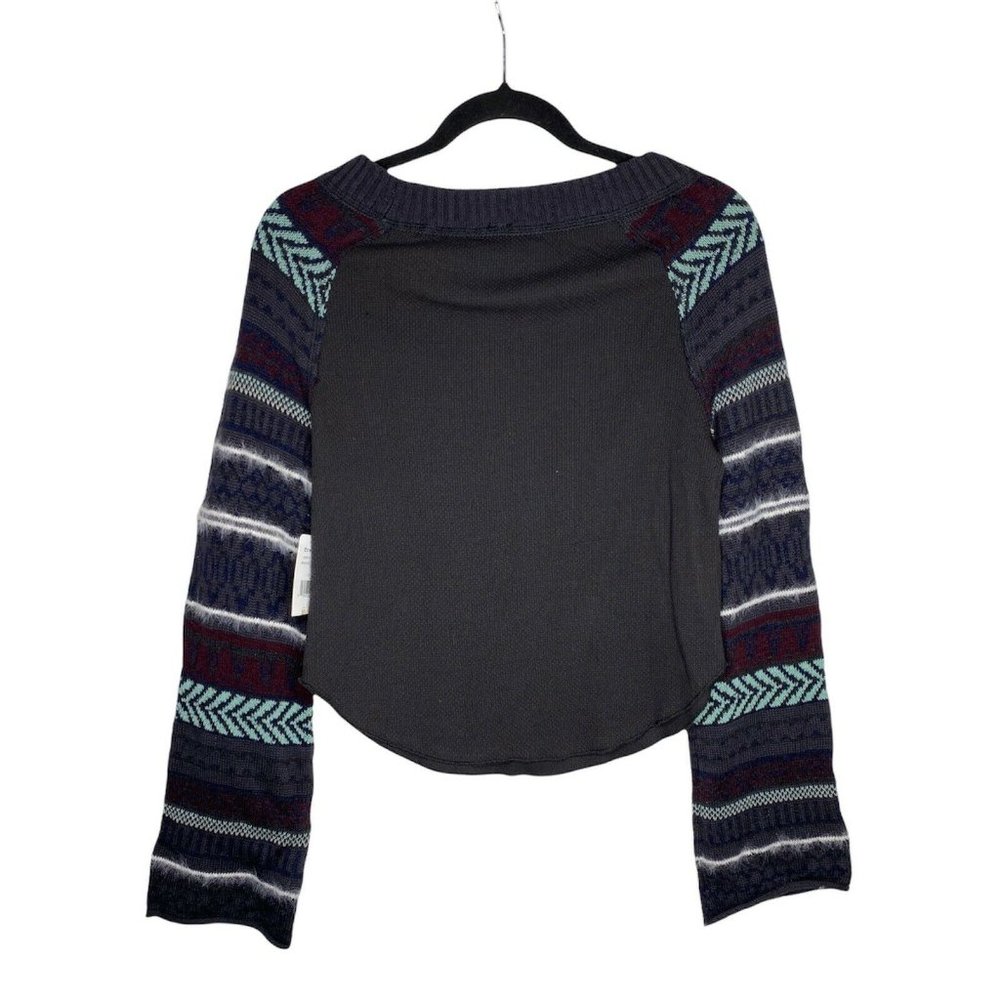 Free People Thermal Size S NEW Fairground Thermal Long Sleeve Top Multicolor - Picture 4 of 9